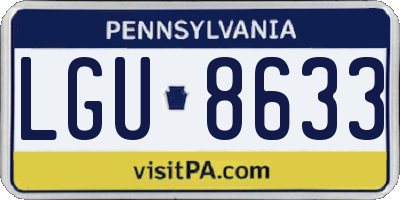 PA license plate LGU8633