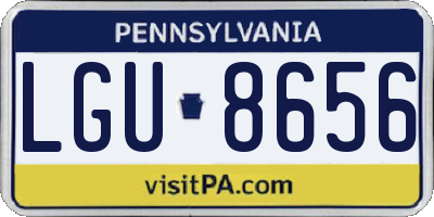 PA license plate LGU8656