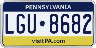 PA license plate LGU8682