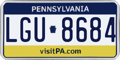 PA license plate LGU8684