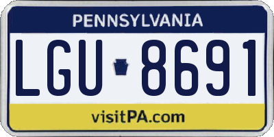 PA license plate LGU8691