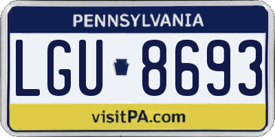 PA license plate LGU8693