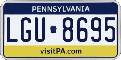 PA license plate LGU8695