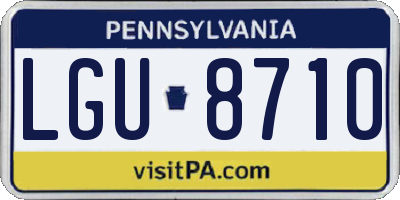 PA license plate LGU8710