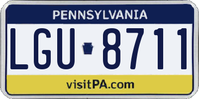 PA license plate LGU8711