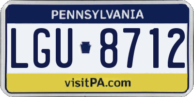 PA license plate LGU8712