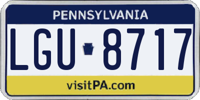 PA license plate LGU8717
