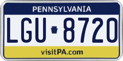 PA license plate LGU8720