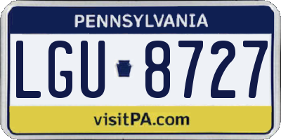PA license plate LGU8727