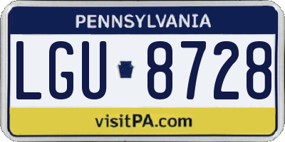 PA license plate LGU8728
