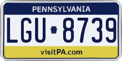 PA license plate LGU8739