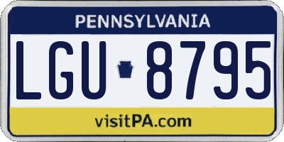 PA license plate LGU8795