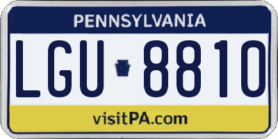 PA license plate LGU8810
