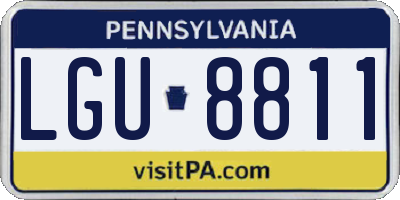 PA license plate LGU8811