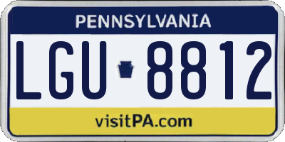 PA license plate LGU8812
