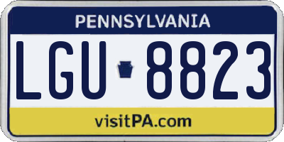 PA license plate LGU8823