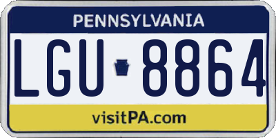 PA license plate LGU8864