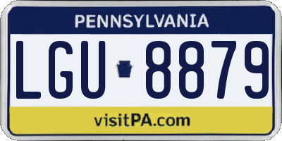 PA license plate LGU8879