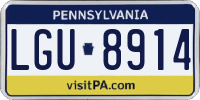 PA license plate LGU8914