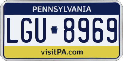 PA license plate LGU8969
