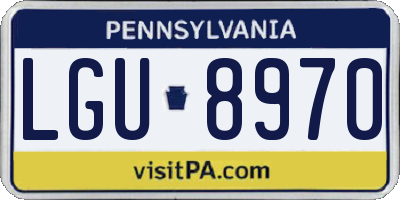 PA license plate LGU8970
