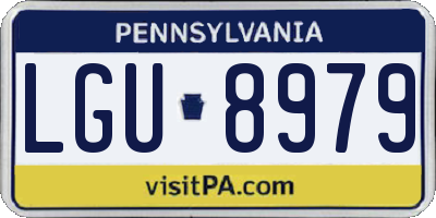 PA license plate LGU8979