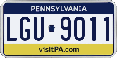 PA license plate LGU9011