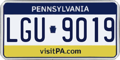 PA license plate LGU9019