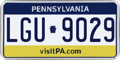 PA license plate LGU9029