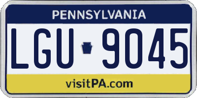 PA license plate LGU9045