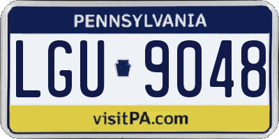 PA license plate LGU9048