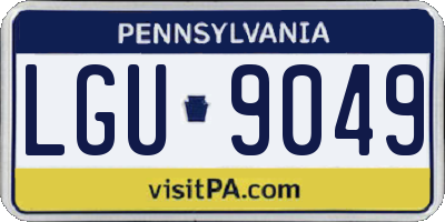 PA license plate LGU9049