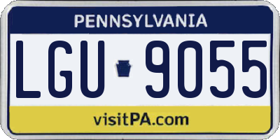 PA license plate LGU9055