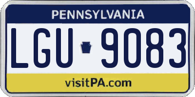 PA license plate LGU9083