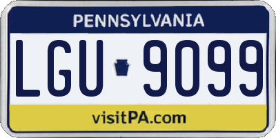 PA license plate LGU9099