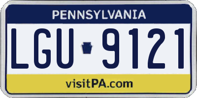 PA license plate LGU9121