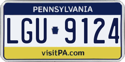 PA license plate LGU9124