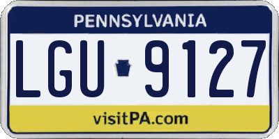 PA license plate LGU9127