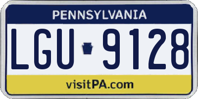 PA license plate LGU9128