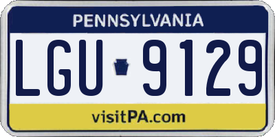 PA license plate LGU9129