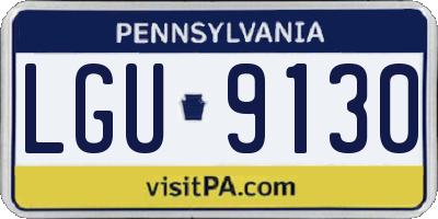 PA license plate LGU9130