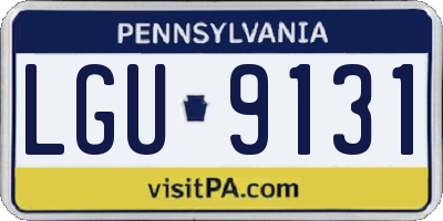 PA license plate LGU9131