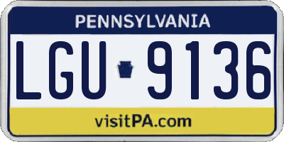 PA license plate LGU9136