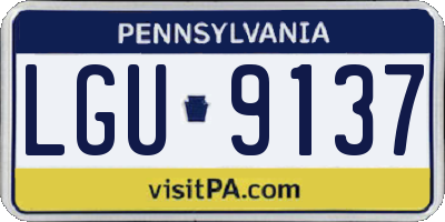 PA license plate LGU9137