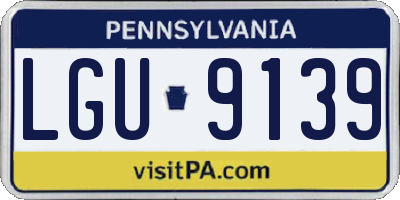 PA license plate LGU9139
