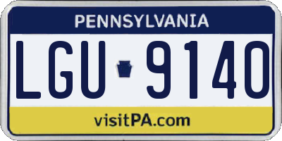 PA license plate LGU9140