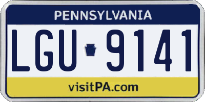PA license plate LGU9141