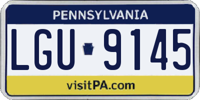 PA license plate LGU9145