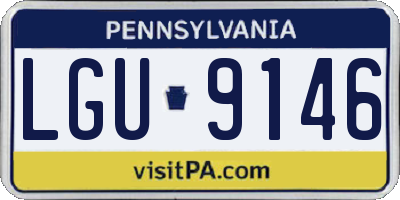 PA license plate LGU9146