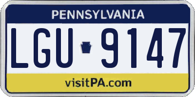PA license plate LGU9147